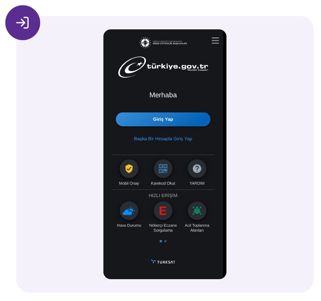 e-Devlet Mobil Uygulamasına Giriş Yapın