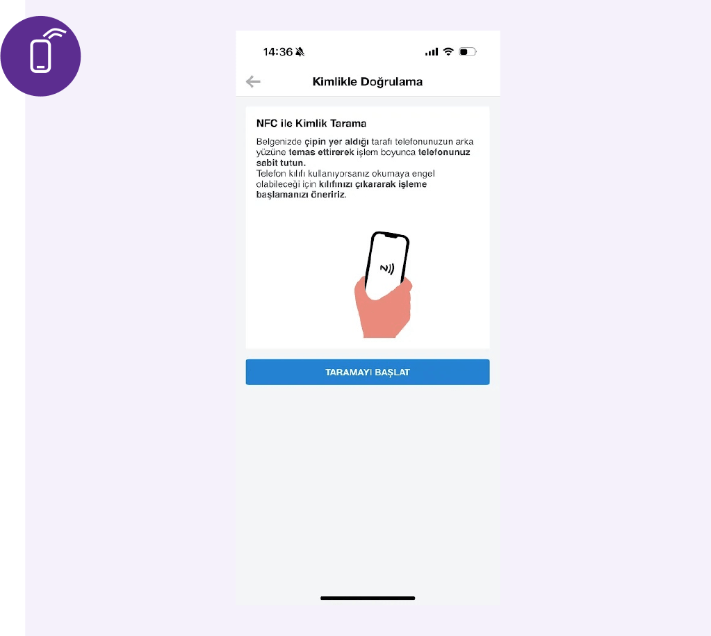 NFC ile Kimliğinizi Doğrulayın